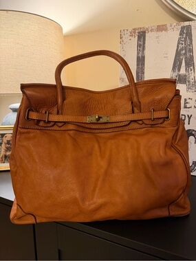 Italian Leather Birkin Style Bag